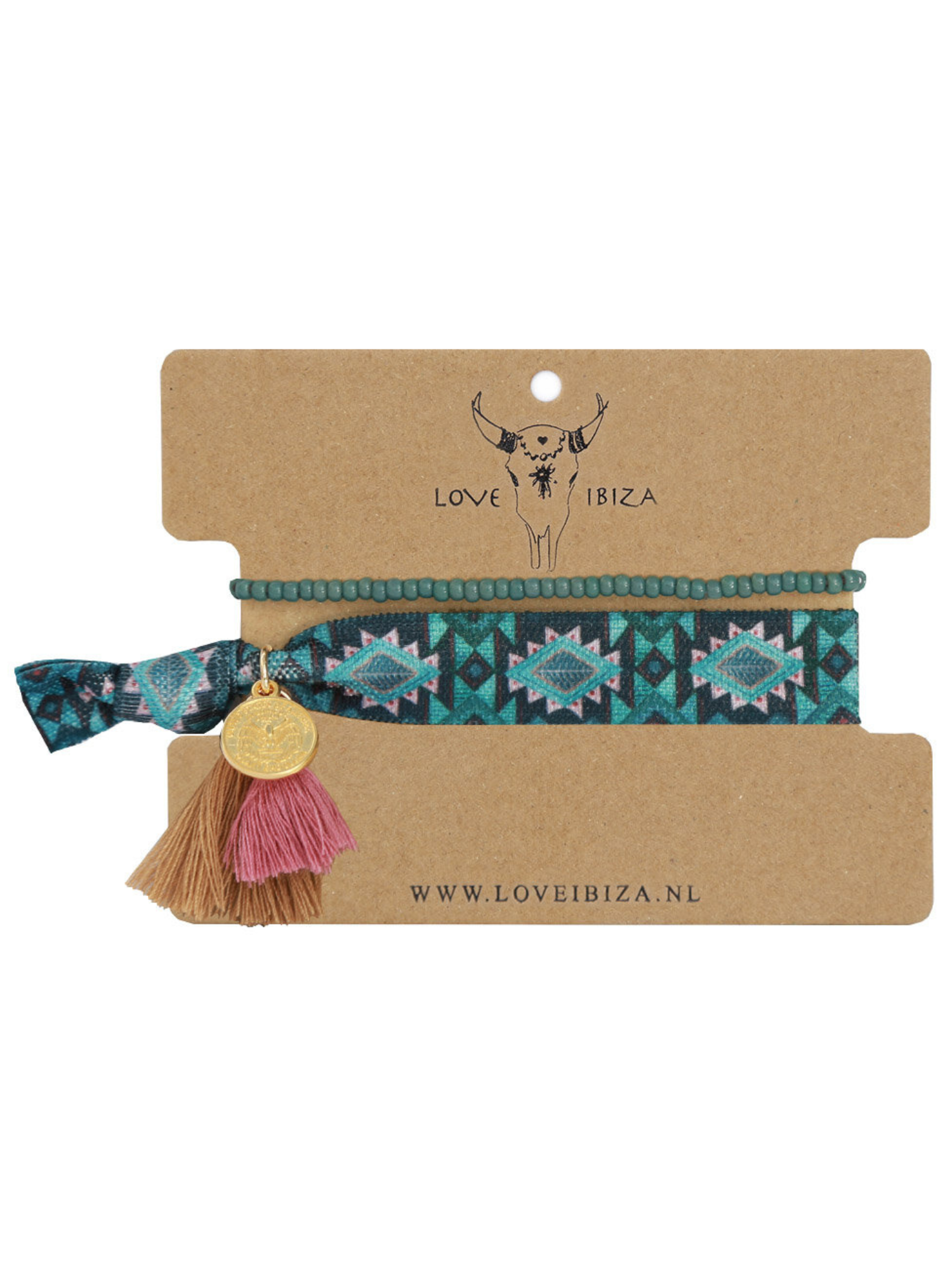 Love Ibiza armbandenset - Emerald