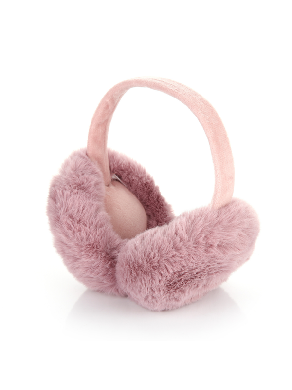 Oorwarmers faux fur - Roze