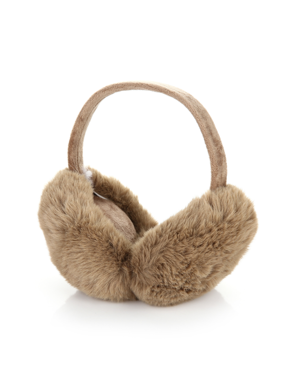 Oorwarmers faux fur - Khaki