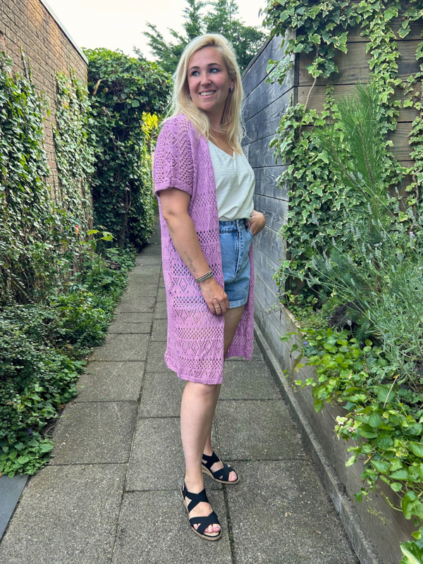 Gehaakt vest -  Lila