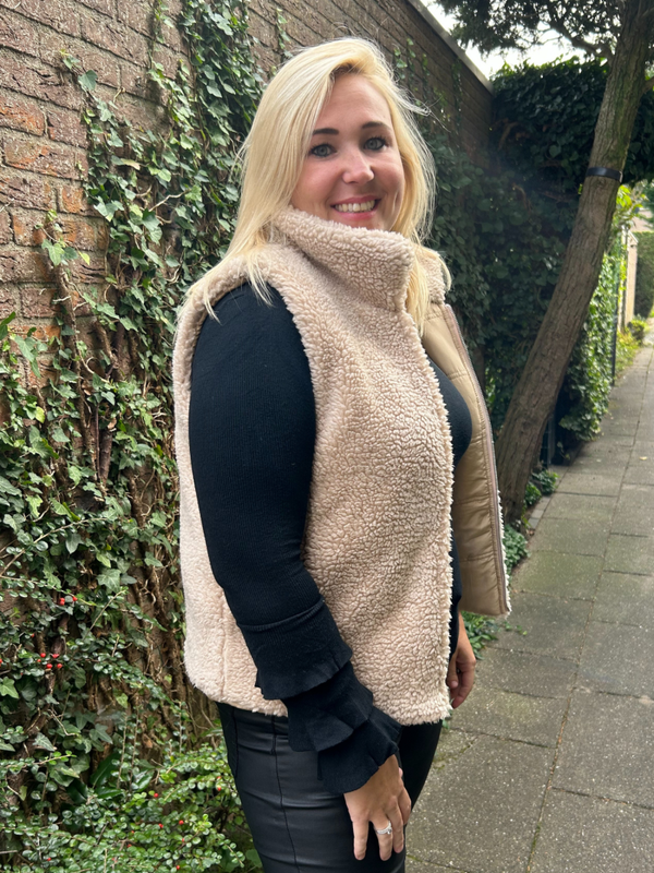 Reversible Teddy puffer - Beige