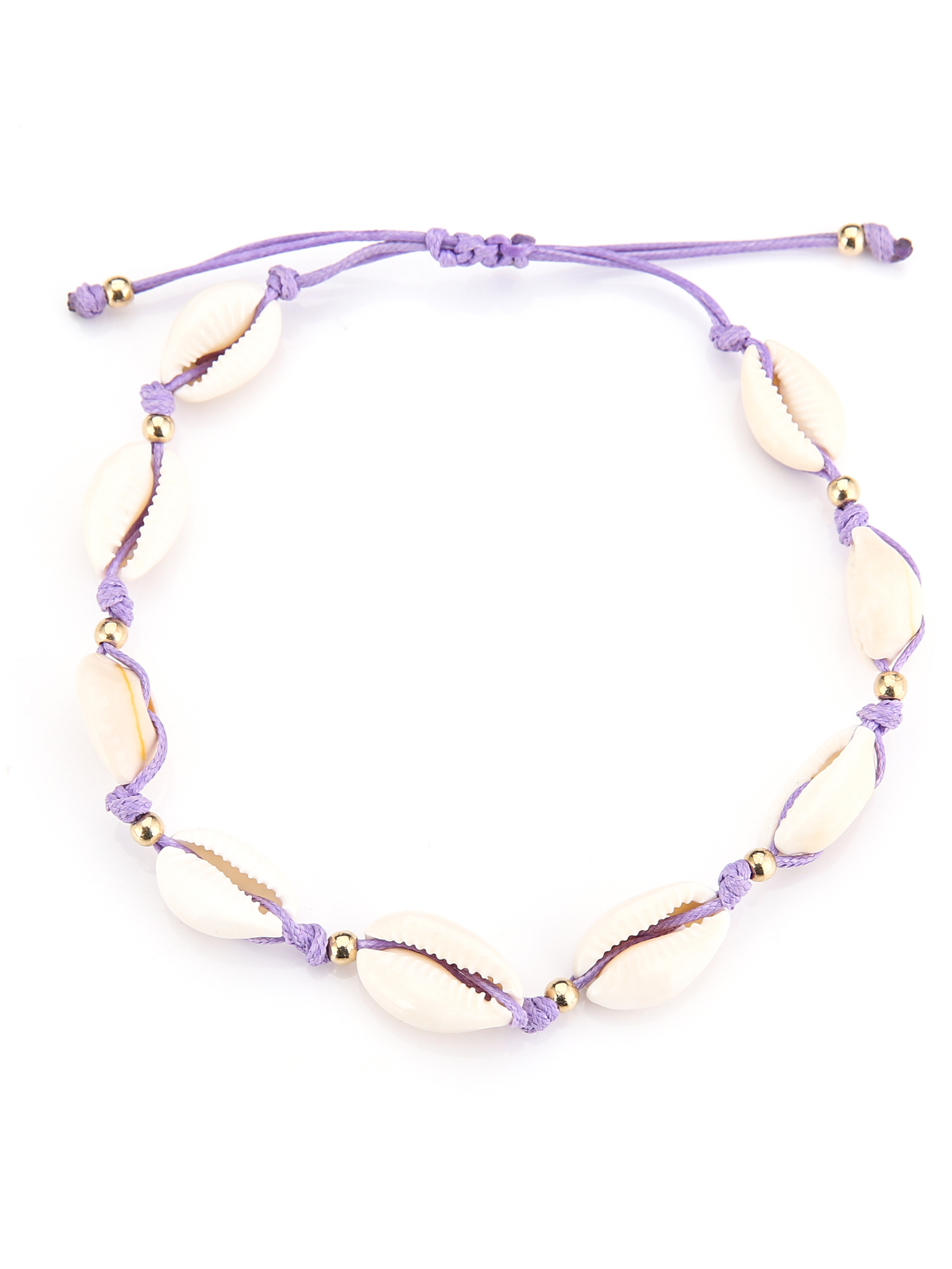 Enkelband schelpen - Lila