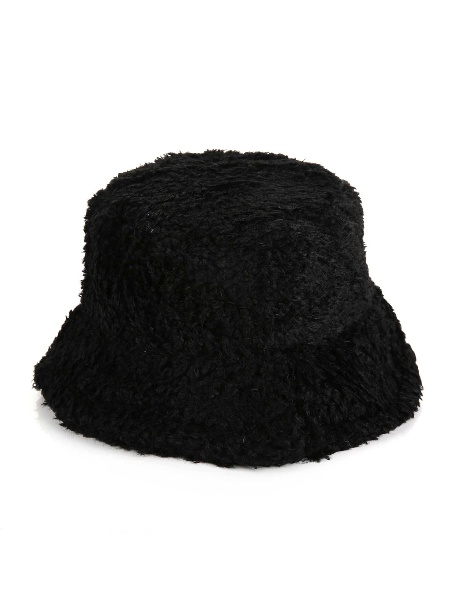 Bucket hat teddy - Zwart