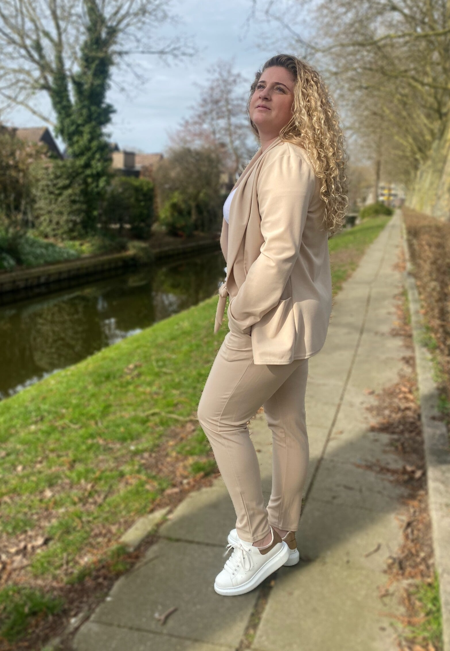 Blazerset 2 delig - Beige