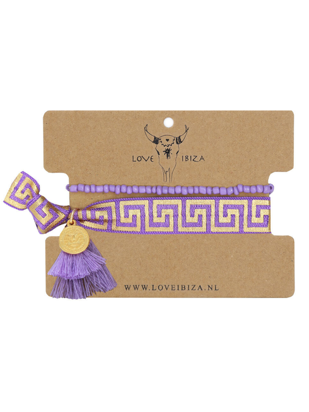 Love Ibiza armbandenset - Paars