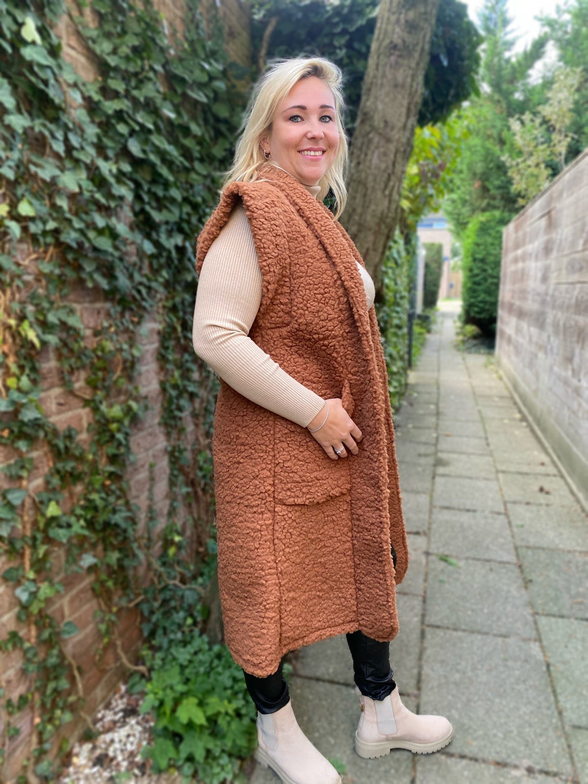 Gilet Félicy camel