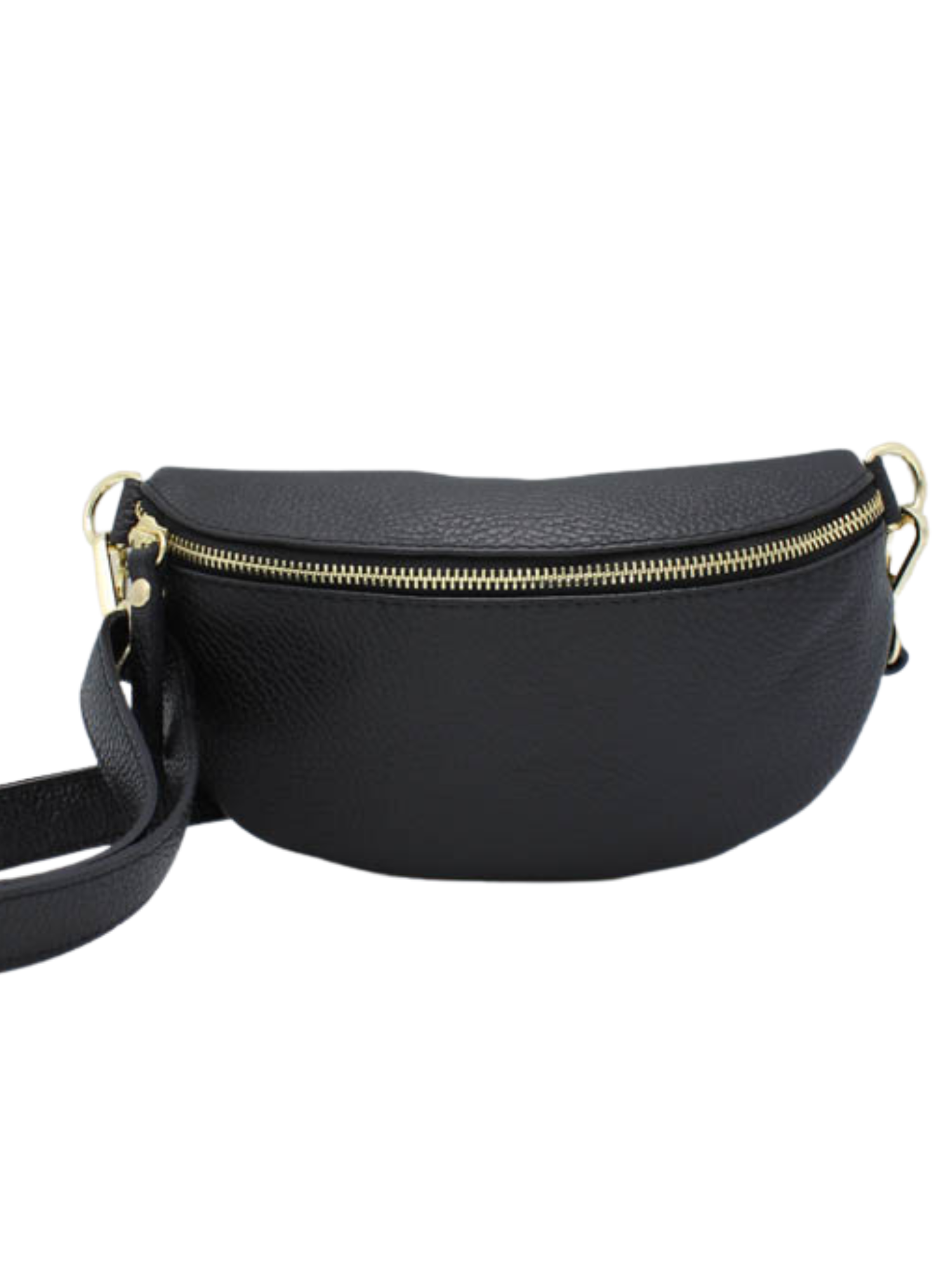 Tas Alba - Zwart goud (echt leer)