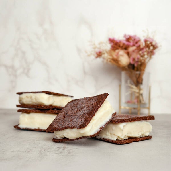 Sandwich helado de vainilla