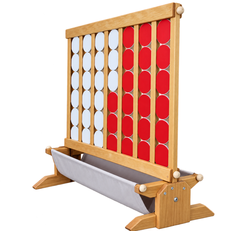 Location puissance 4 géant, jeu en bois, en Sarthe
