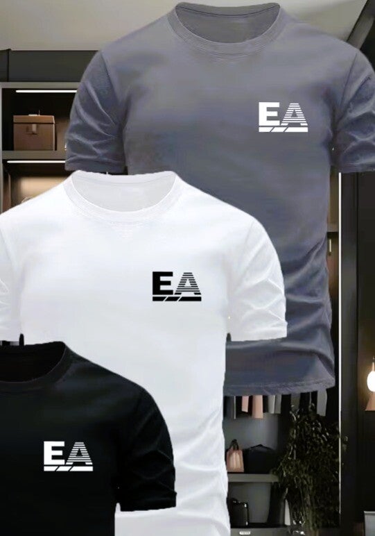 Herren Kurzarm T-Shirts mit EA Schriftzug (E&A Design)