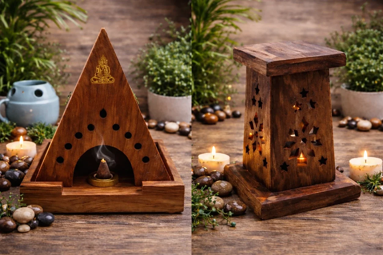 Porte-encens en bois pour cônes Harmony des Sens