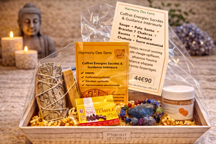 Coffret Énergies Sacrées & Guidance Intérieure – Harmony Des Sens