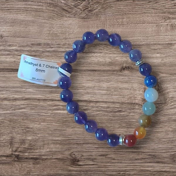 Bracelet en perle naturel et 7 chakras