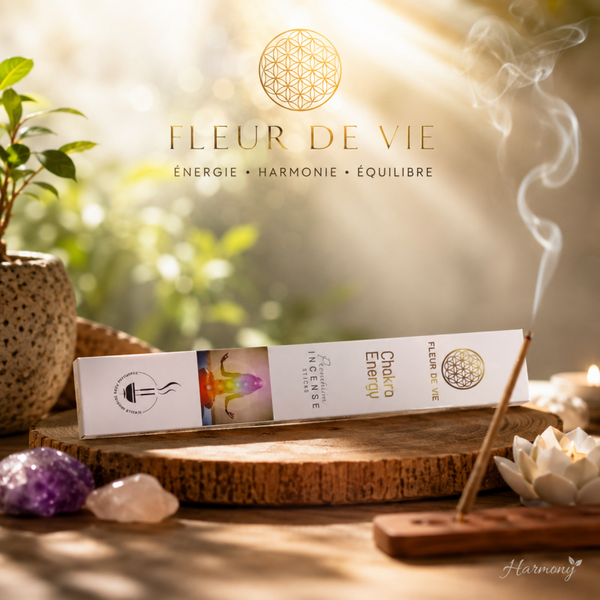 ✨ Encens Fleur de Vie – 15 bâtons par boîte