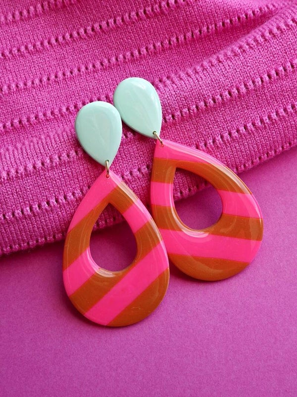 Babs Neon Roze & Cognac Large