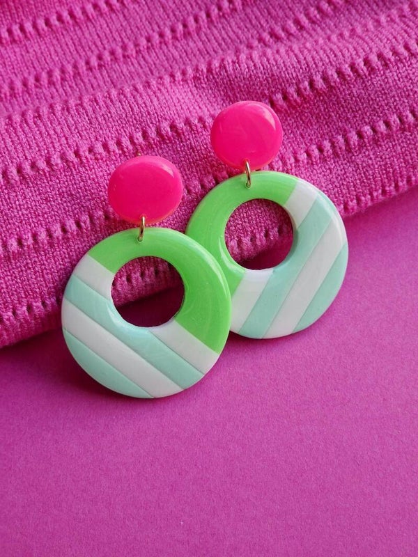 Jo Neon Groen met Wit en Mint Groen