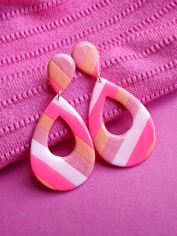 Babs Multi Stripe Pink Large