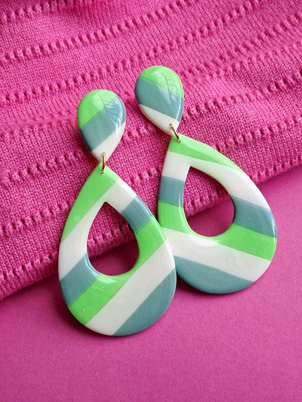 Babs Multi Stripe Green Large