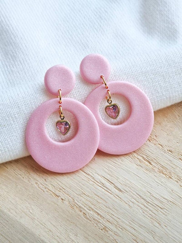 Jo Pearl Heart Pastel Pink