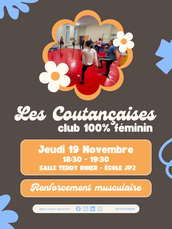 Jeudi 19 novembre · 18h30 · Renforcement musculaire