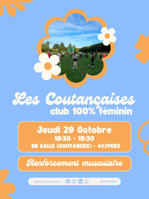 Jeudi 29 octobre · 18h30 · Renforcement musculaire