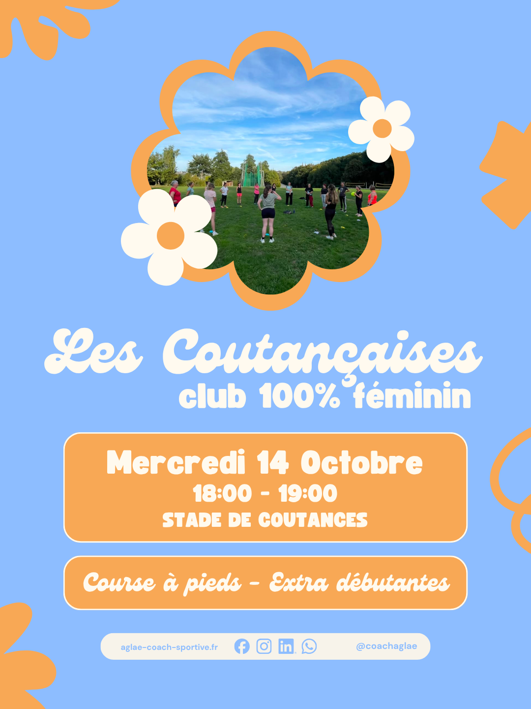 Mercredi 14 octobre · 18h00 · Running · Grande débutante