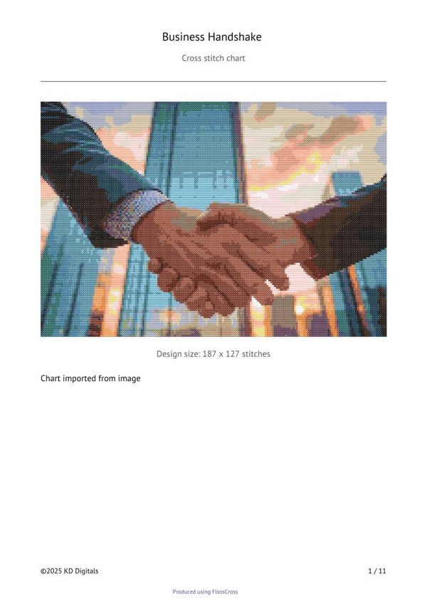 Business Cross Stitch Pattern for the office