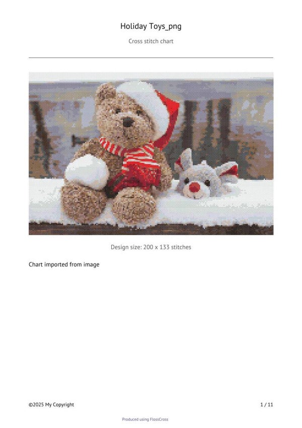 Toy Story Christmas Style Cross Stitch