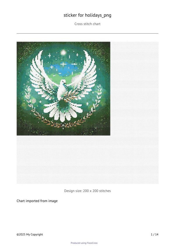 Holiday Dove Cross Stitch