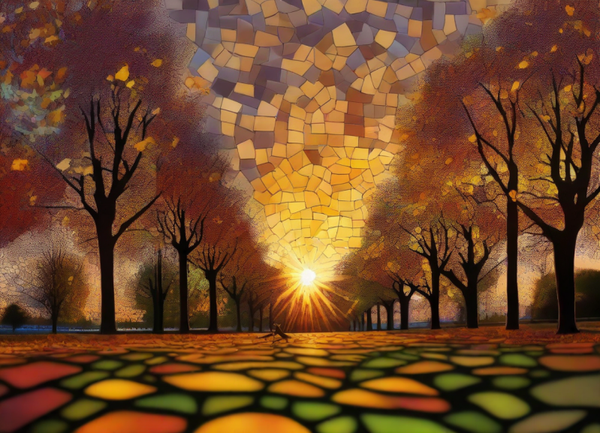 Mosaic Gold Art Poster