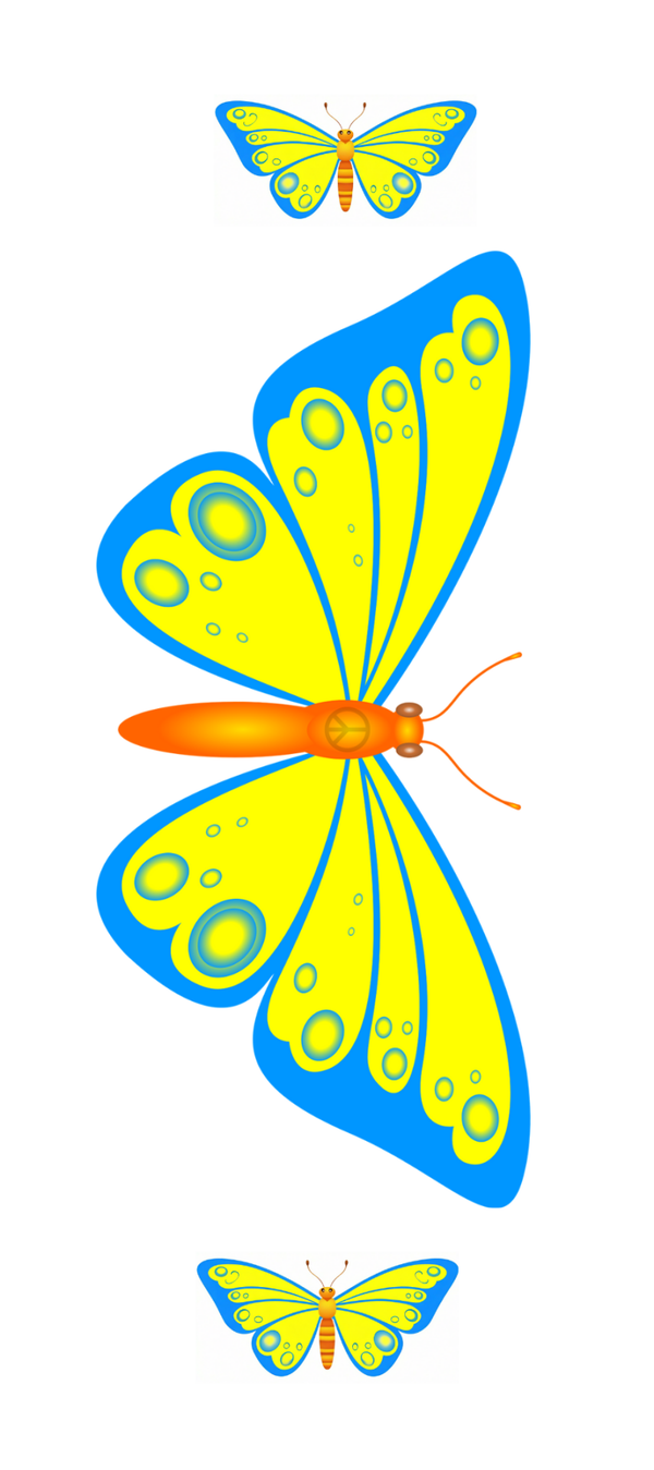 Peace Butterfly Stickers