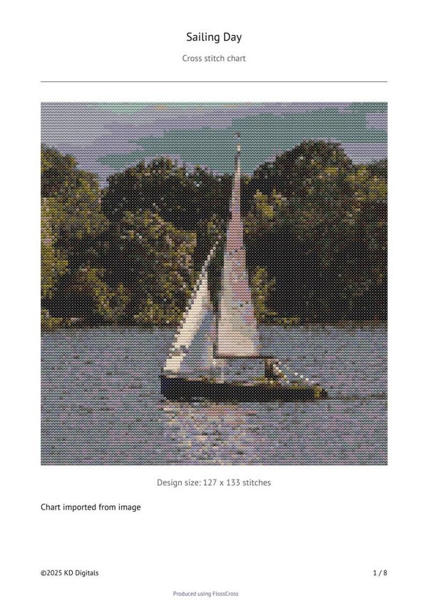 Sailing for the Day - Cross Stitch