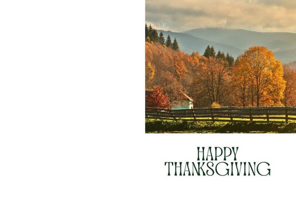 Happy Thanksgiving Digital Card - Printable