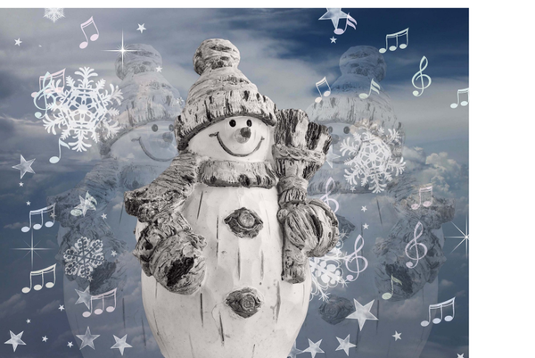 Wooden Snowman a January New Year