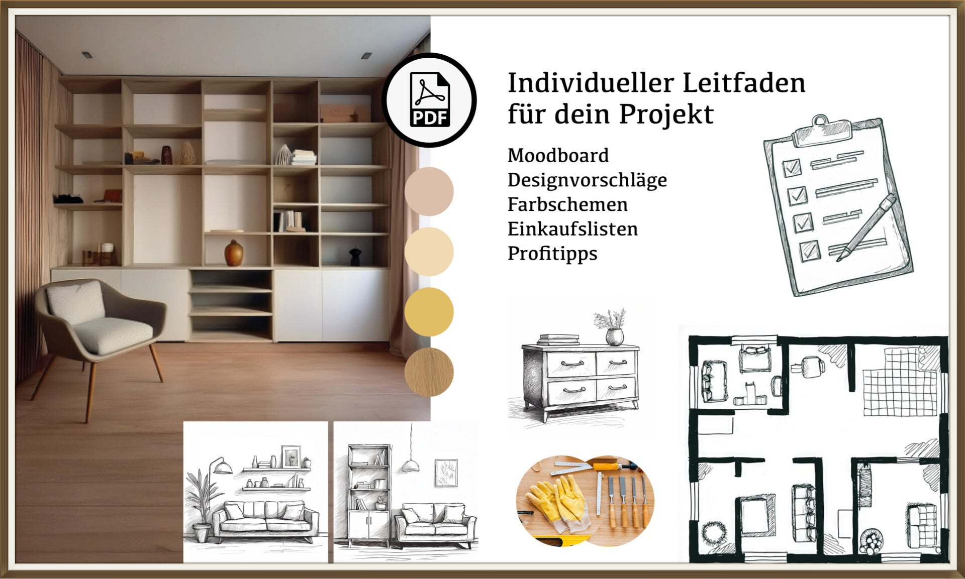 Leitfaden, Moodboard, Shopping List, Profi-Tipps