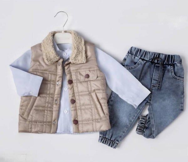 Jongensblouse met bodywarmer