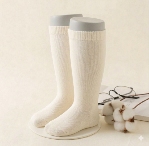 Crème meisjeskniekous