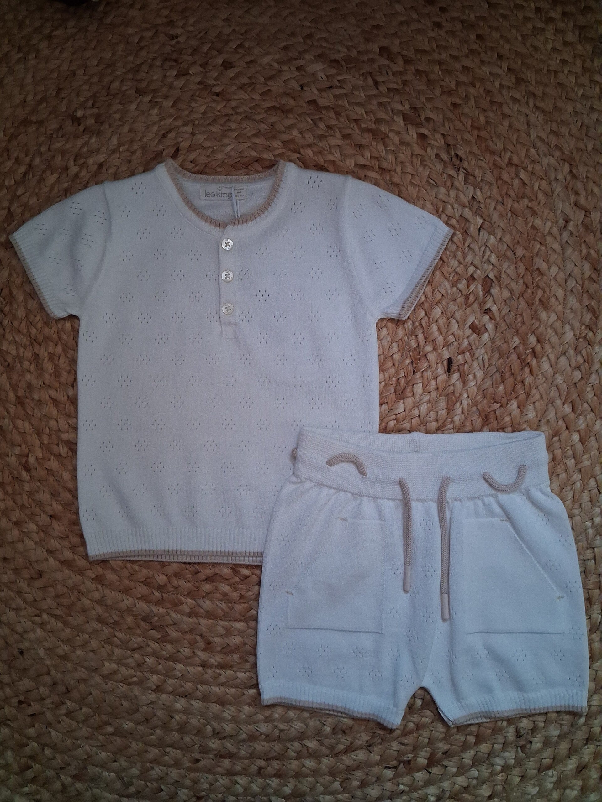 Fijn gebeid set wit