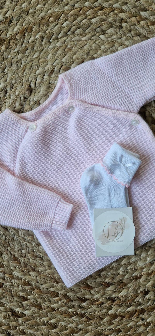 Roze newborn overslagvestje