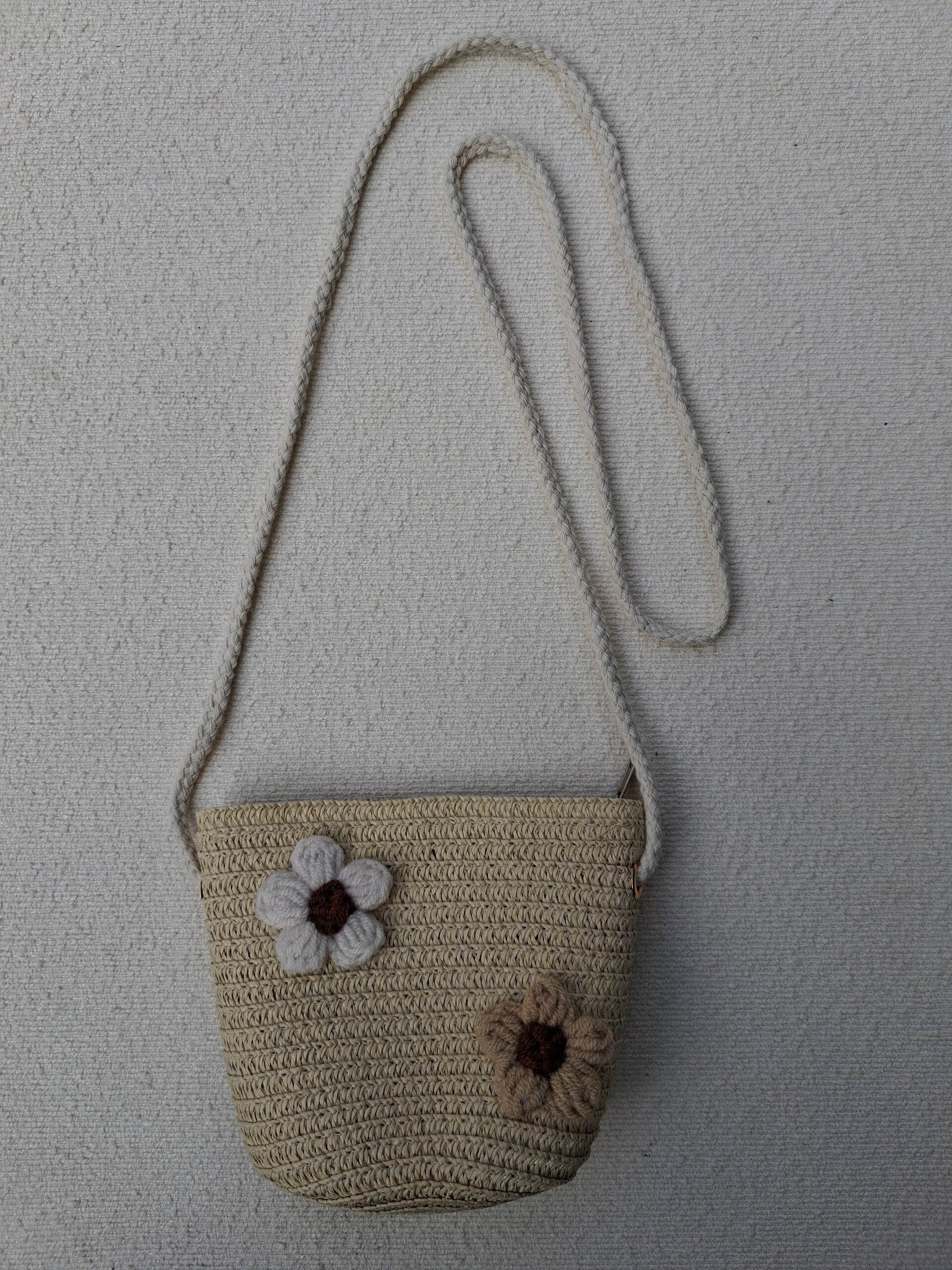 Meisjes tas met bloemetjes.