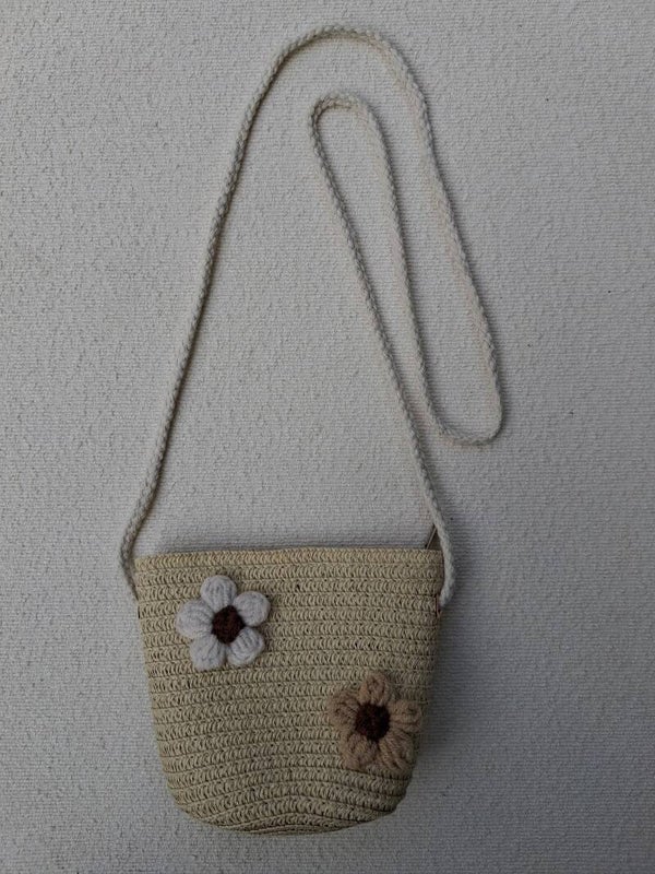 Meisjes tas met bloemetjes.