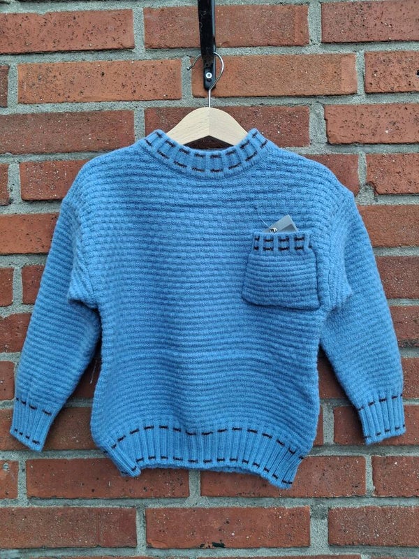 Gebreide trui blauw