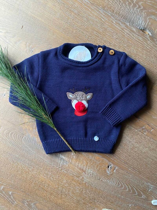 Gebreide trui met rendier