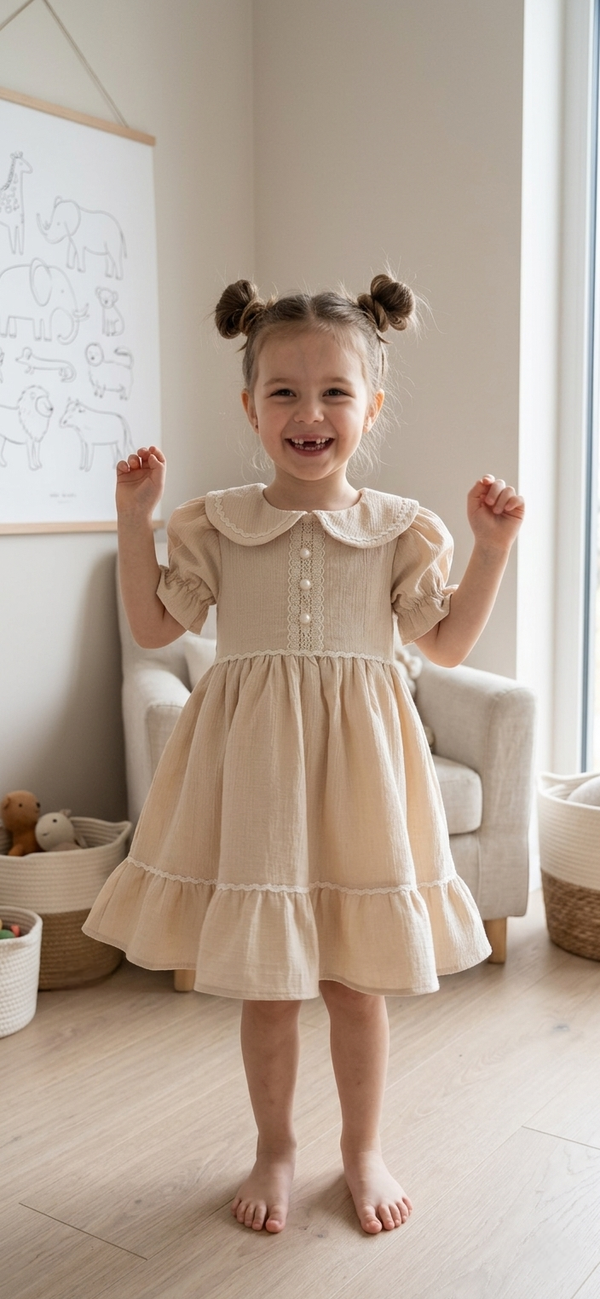 Elegante meisjesjurk Julie beige