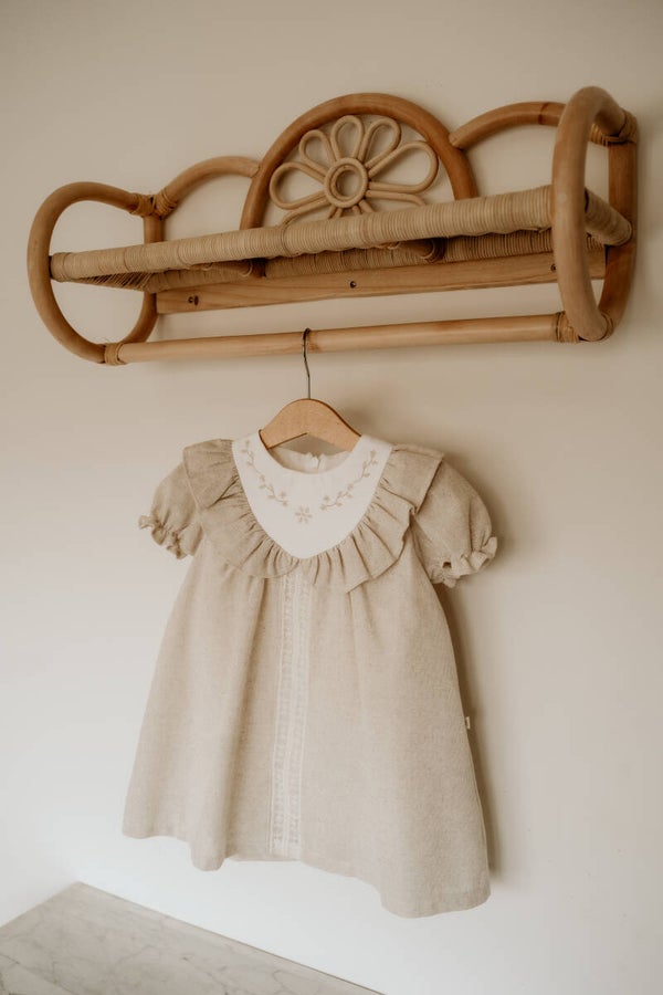 Meisjes zomerjurk beige