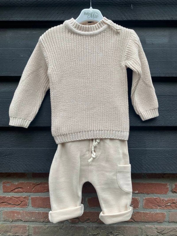 Tweedelig set Noud creme