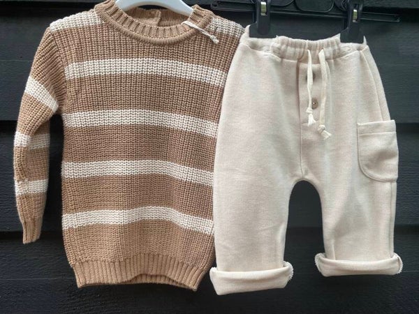 Tweedelig set Noud taupe