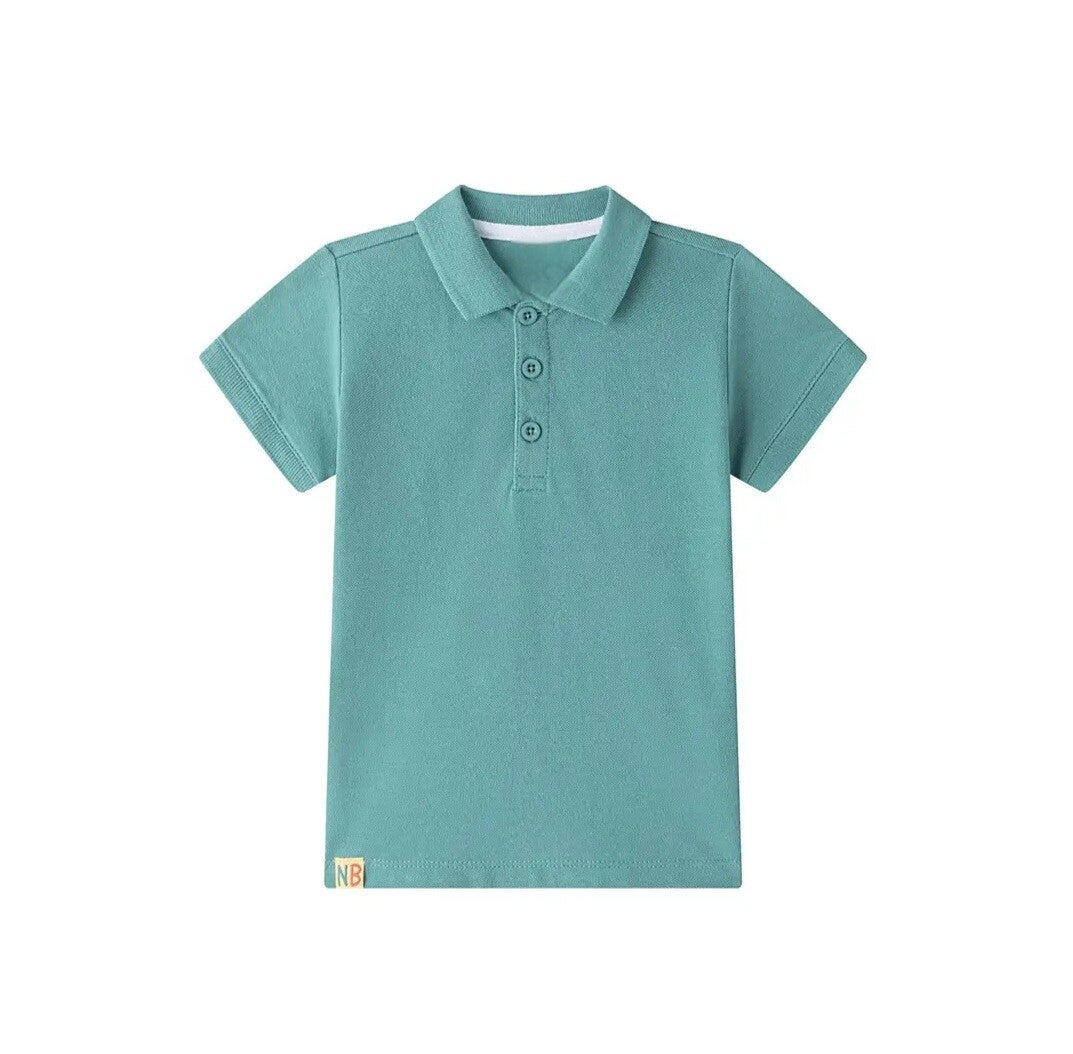 Groene jongens polo