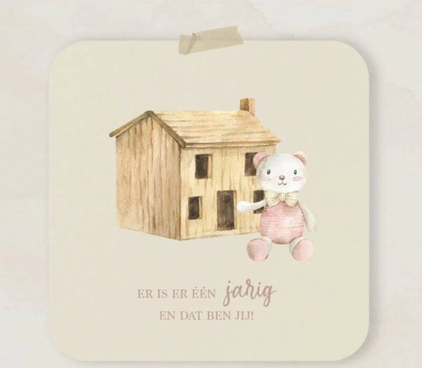 Kaart | Poppenhuis-Er is er één jarig, en dat ben jij!
