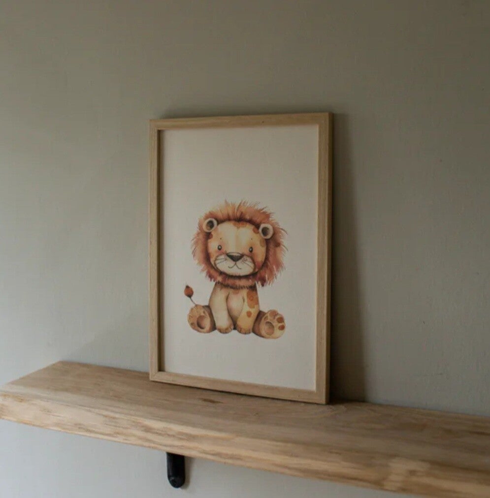Kinderkamer poster a4 leeuw